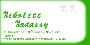 nikolett nadassy business card